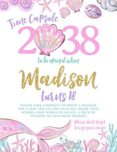 Mermaid Time Capsule - www.printerfairy.com design preview