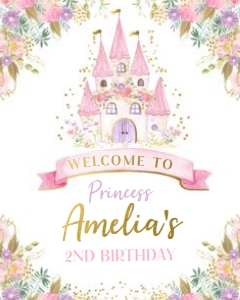 Princess Castle Welcome Sign 16x20 - www.printerfairy.com: Princess Castle Welcome Sign - www.printerfairy.com