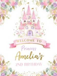 Princess Castle Welcome Sign 18x24 - www.printerfairy.com: Princess Castle Welcome Sign - www.printerfairy.com