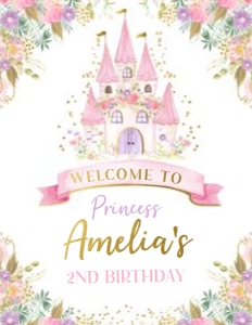 Princess Castle Welcome Sign 8.5x11 - www.printerfairy.com: Princess Castle Welcome Sign - www.printerfairy.com