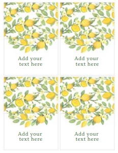 Lemonade Sunshine Food Tents - www.printerfairy.com design preview