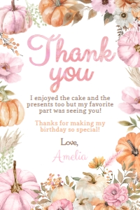 Alice in Wonderland Thank You Card (pastels) - www.printerfairy.com design preview