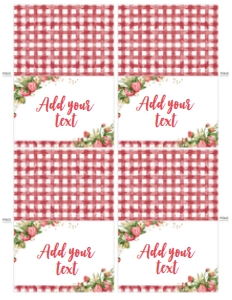 Strawberry Food Tents - www.printerfairy.com design preview