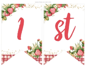 Strawberry_Banner Age -www.printerfairy.com: Strawberry Banner - www.printerfairy.com