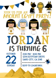Egypt_Birthday Invitation (white)- www.printerfairy.com: Egypt_Birthday Invitation (white)- www.printerfairy.com