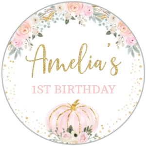 Little Pumpkin Floral Topper - www.printerfairy.com design preview