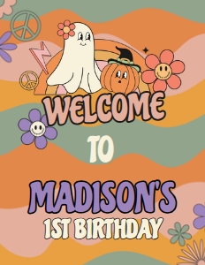 Hippie Halloween Welcome Sign 8.5x11 - www.printerfairy.com: Hippie Halloween Welcome Sign  - www.printerfairy.com