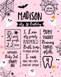 Hey Boo Halloween Board (Pink) - www.printerfairy.com design preview