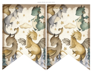 Dragon Banner Gráficos - www.printerfairy.com: Dragon Banner Happy Birthday - www.printerfairy.com