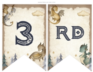 Dragon Banner Age- www.printerfairy.com: Dragon Banner Happy Birthday - www.printerfairy.com