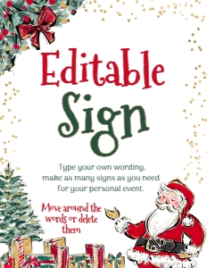 Christmas Sign - www.printerfairy.com design preview