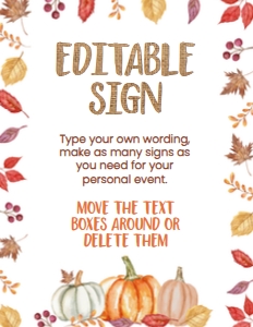 Little Pumpkin Brown Sign 8.5x11 - www.printerfairy.com: Little Pumpkin Brown Sign - www.printerfairy.com