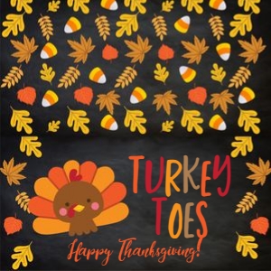 Turkey Toes Label (Black) - www.printerfairy.com design preview
