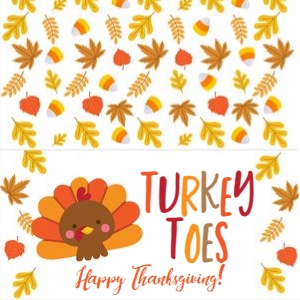 Turkey Toes Label (White) - www.printerfairy.com design preview