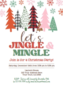 Christmas Jingle & Mingle Party Invitation (white) - www.printerfairy.com design preview