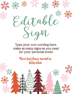 Christmas Jingle & Mingle Party Sign (white) - www.printerfairy.com: Christmas Jingle & Mingle Party Sign (white) - www.printerfairy.com