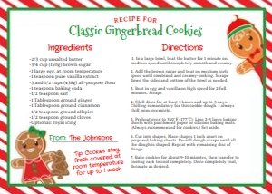 Christmas Recipe Card (Gingerbread) - www.printerfairy.com design preview