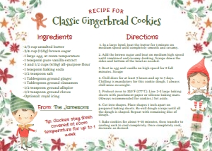 Christmas Recipe Card (Elf) - www.printerfairy.com design preview