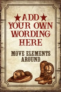 Western Sign - www.printerfairy.com design preview