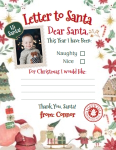 Christmas_ Letter to Santa (Elves) - www.printerfairy.com design preview