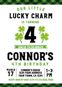 St Patrtick's Day_Invitation (White) - www.printerfairy.com: St Patrtick's Day_Invitation (White) - www.printerfairy.com