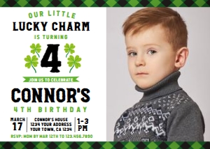 St Patrtick's Day_Invitation (White) with photo- www.printerfairy.com: St Patrtick's Day_Invitation (White) with photo- www.printerfairy.com