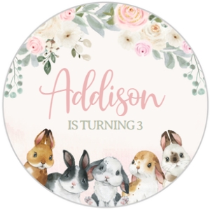 Bunnies Topper (Pastels Watercolor) - www.printerfairy.com design preview