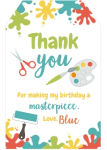 Art Favor Tags (Colors) - www.printerfairy.com design preview
