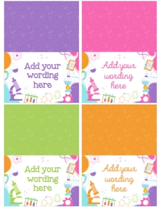 Science Food Tents (pink, purple) - www.printerfairy.com design preview