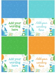 Science Food Tents (blue, green) - www.printerfairy.com design preview