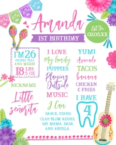 Fiesta Board (Pink & White) - www.printerfairy.com design preview