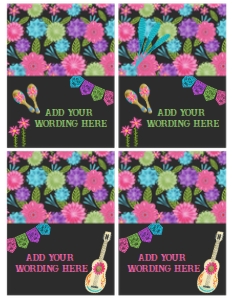 Fiesta Food Tent (Pink & Black) - www.printerfairy.com design preview
