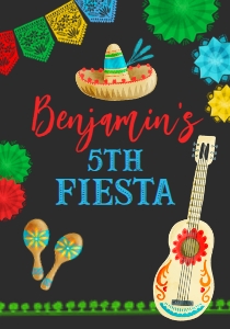 Fiesta Juice Pouch Label (Red & Black) - www.printerfairy.com design preview