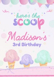 Ice Cream Drink Pouch Label (Pink, purple, turquoise) - www.printerfairy.com design preview