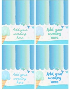 Ice Cream Food Tents (blue, green, turquoise) - www.printerfairy.com design preview
