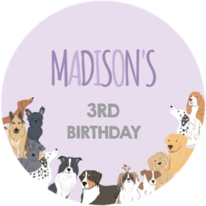Puppies toppers (Purple) - www.printerfairy.com design preview