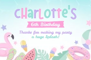 Pool Party Pastels Gable Box (pink, purple, green) - www.printerfairy.com design preview