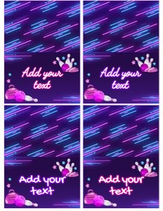 Bowling Food Tents (pink-purple) - www.printerfairy.com: Bowling Food Tents (pink-purple) - www.printerfairy.com