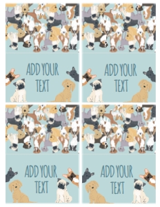 Puppies Food Tents (Purple) - www.printerfairy.com design preview