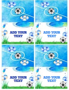 Pool Party Soccer Food Tents (blue) - www.printerfairy.com design preview