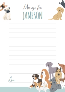 Puppies Time Capsule (blue) - www.printerfairy.com design preview