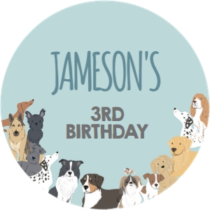 Puppies toppers (Blue) - www.printerfairy.com design preview