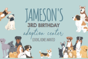 Puppies Gable Box (Blue) - design preview