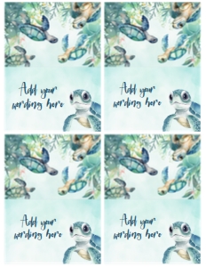 Turtle Food Tents (Green Blue) - www.printerfairy.com: Turtle Food Tents (Green Blue) - www.printerfairy.com
