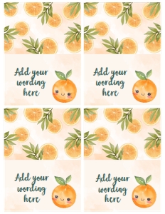 Orange Food Tents (Orange, 8.5x11) - www.printerfairy.com design preview