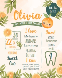 Orange Board (Orange) - www.printerfairy.com design preview