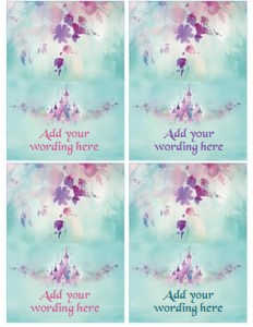 Princess Castle Food Tents (purple-floral) - www.printerfairy.com design preview