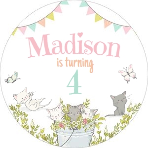 Kitties Topper (White) - www.printerfairy.com design preview