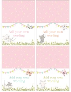 Kitties Food Tents (White) - www.printerfairy.com design preview