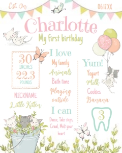 Kitties Board (White) - www.printerfairy.com design preview